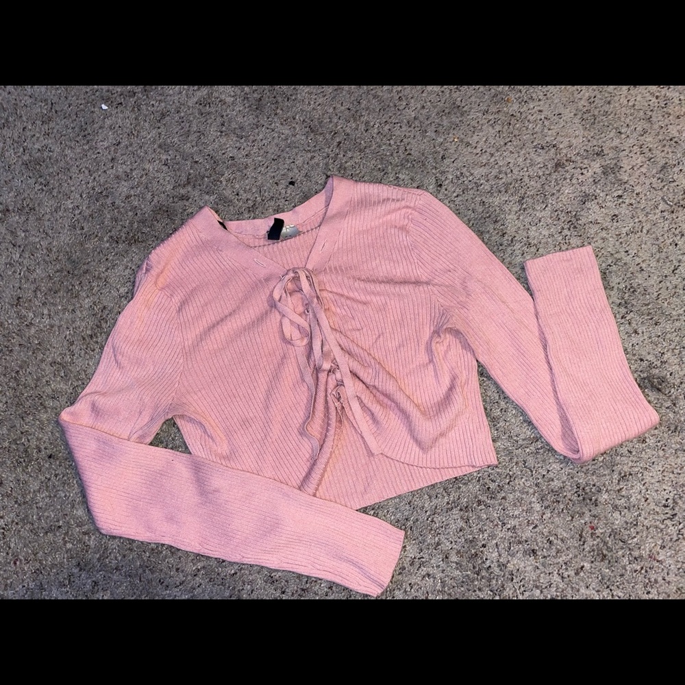 Cropped Laced up Shirt